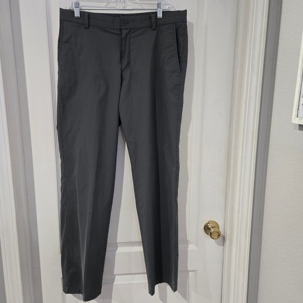 Nike Golf Tour Performance Mens 32x32 Grey Pinstripe Dri-FIT Pants Excellent